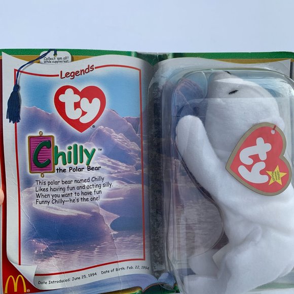 McDonalds TY Teenie Beanie Babies LEGENDS Chilly Peanuts Humphrey SET of 3 - Picture 4 of 10